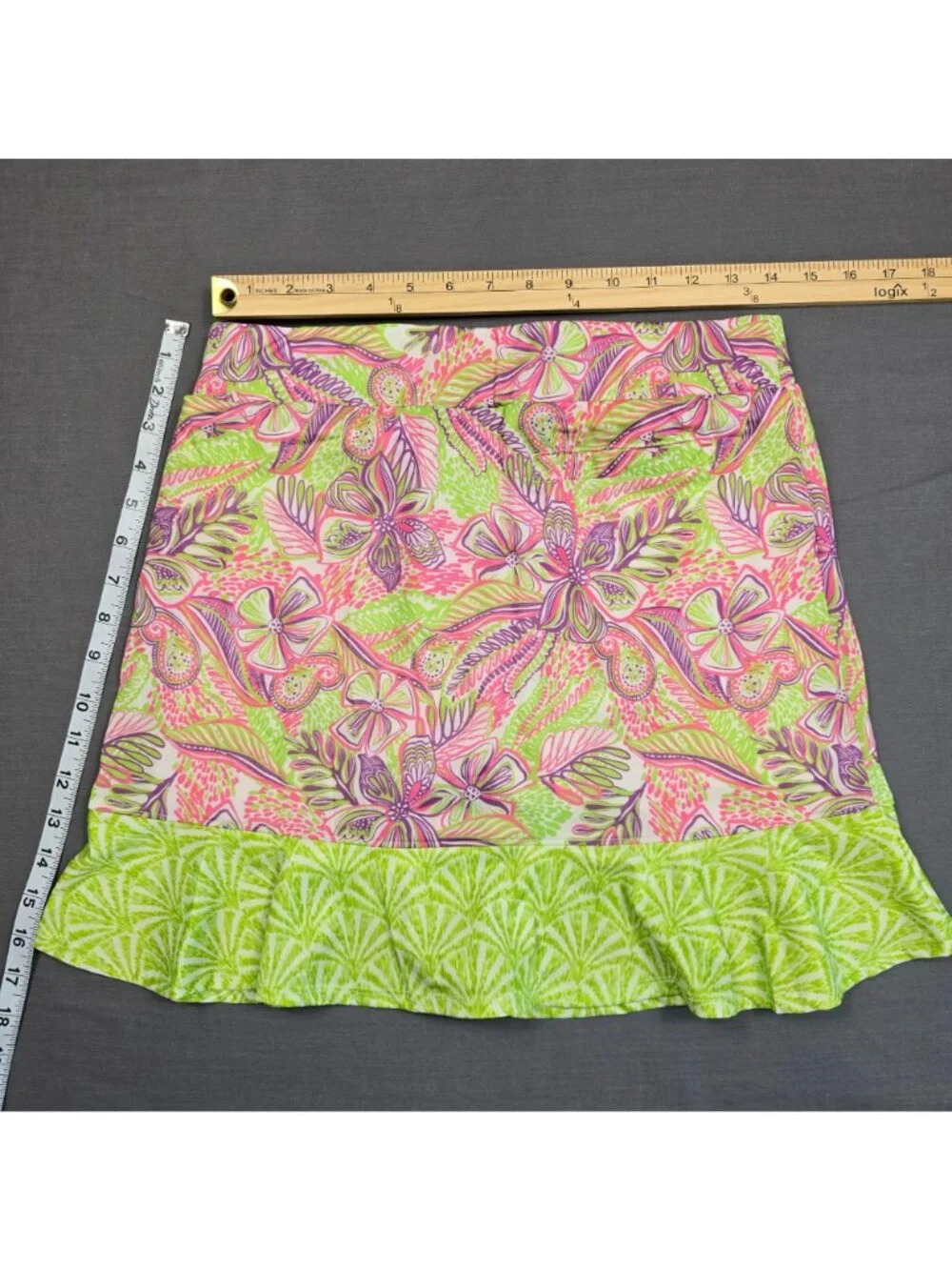Stella Parker Golf Floral Ruffle Skort Small Pink Green Pickleball - Picture 4 of 4